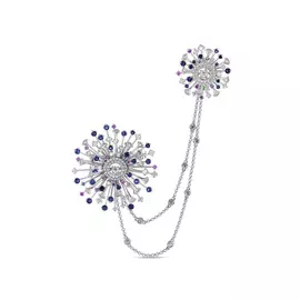 Брошь c бриллиантами и сапфирами