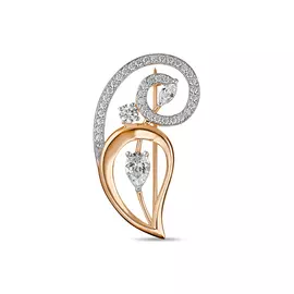 Брошь c фианитами