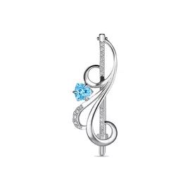 Брошь c фианитами