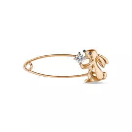 Брошь c фианитом