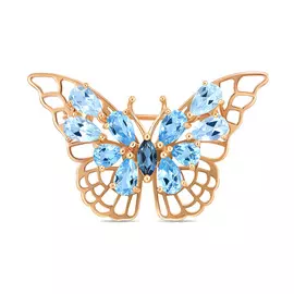 Брошь c топазами