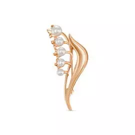 Золотая Брошь c жемчугом