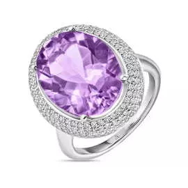 Кольцо c аметистами и бриллиантами