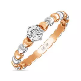 Золотое кольцо c бриллиантом