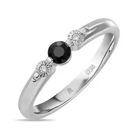 Кольцо c бриллиантами и цветными сапфирами