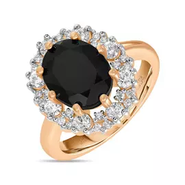 Кольцо c бриллиантами и цветными сапфирами