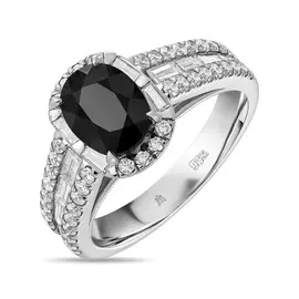 Кольцо c бриллиантами и цветными сапфирами