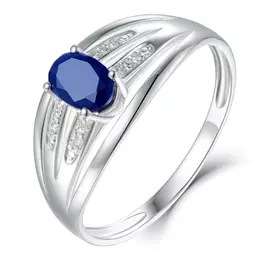 Кольцо c сапфиром и бриллиантами