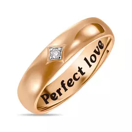 Кольцо c бриллиантом и эмалью