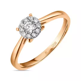 Кольцо c фианитами