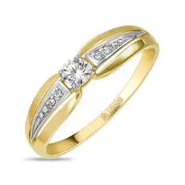 Кольцо c фианитами