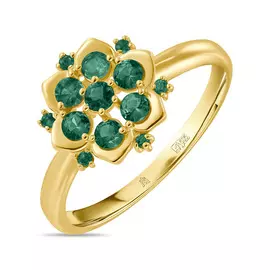 Кольцо c изумрудами