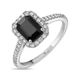 Кольцо c бриллиантами и сапфиром