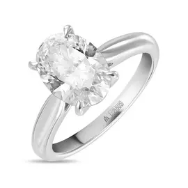 Кольцо c выращенным бриллиантом