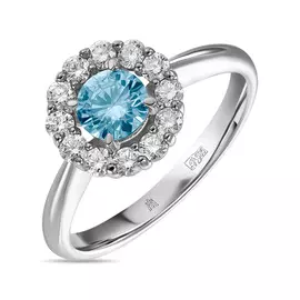 Кольцо c выращенным бриллиантом