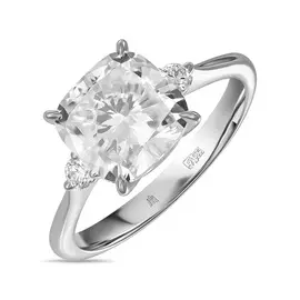 Кольцо c выращенным бриллиантом