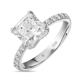 Кольцо c выращенным бриллиантом