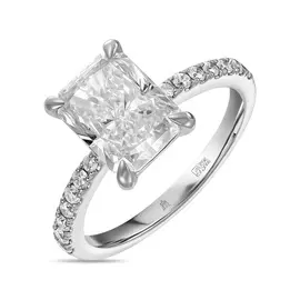 Кольцо c выращенным бриллиантом