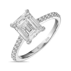 Кольцо c выращенным бриллиантом