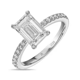 Кольцо c выращенным бриллиантом