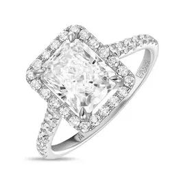 Кольцо c выращенным бриллиантом