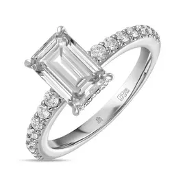 Кольцо c выращенным бриллиантом