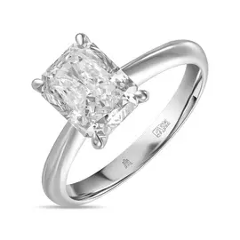 Кольцо c выращенным бриллиантом