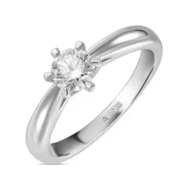 Кольцо c выращенным бриллиантом