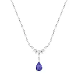 Колье c бриллиантами и танзанитом