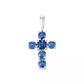 Крест c сапфирами