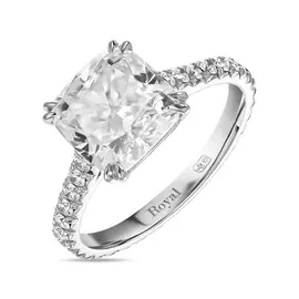 Платиновое кольцо c бриллиантами