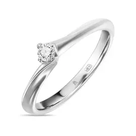 Платиновое кольцо c бриллиантом