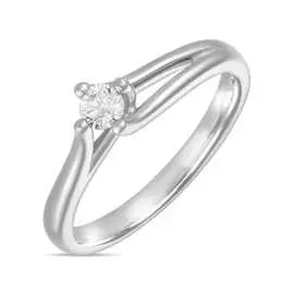 Платиновое кольцо c бриллиантом