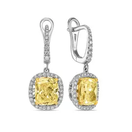 Платиновые серьги c бриллиантами