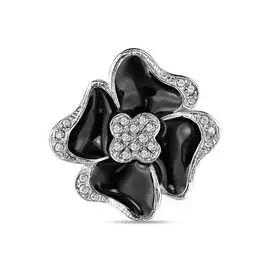 Серебряная подвеска c эмалью и фианитами