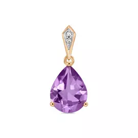 Подвеска c аметистом и бриллиантами