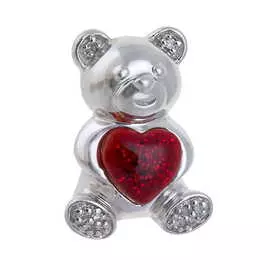 Серебряная подвеска c бриллиантами