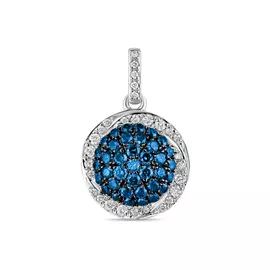 Подвеска c бриллиантами и цветными бриллиантами