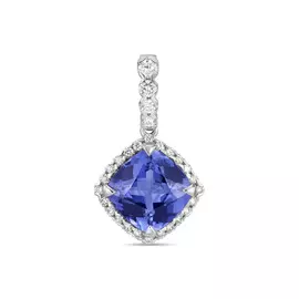Подвеска c бриллиантами и танзанитом