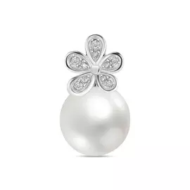 Подвеска c бриллиантами и жемчугом