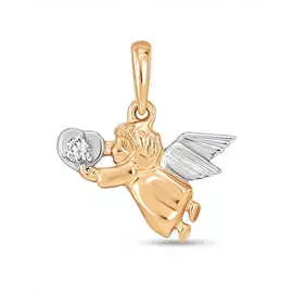 Золотая Подвеска c фианитом