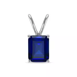 Подвеска c выращенным сапфиром