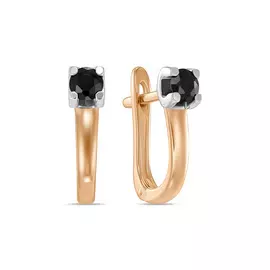 Серьги c цветными сапфирами