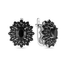 Серьги c цветными сапфирами