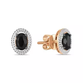 Серьги c цветными сапфирами