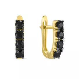 Серьги c цветными сапфирами