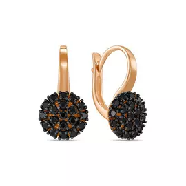 Серьги c цветными сапфирами