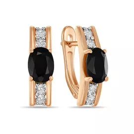 Серьги c цветными сапфирами