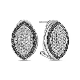 Серебряные серьги c фианитами