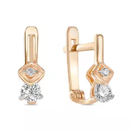 Серьги c фианитами